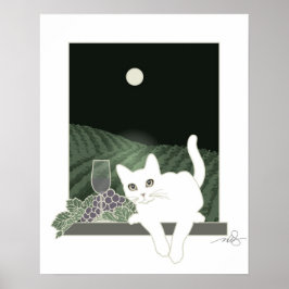Vigne, Clair de Lune et Chatta Blanc Poster