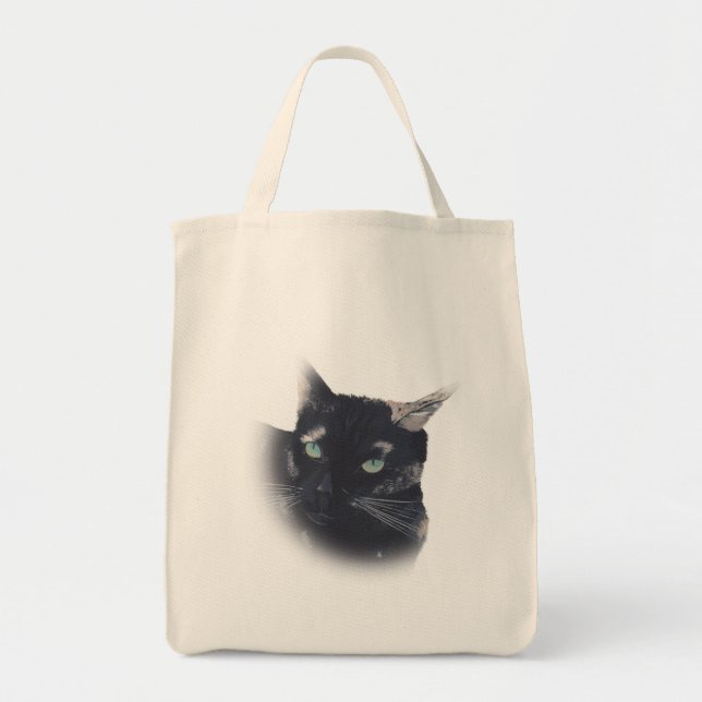 Vignette of Tortoise Snäcka Cat Ansikte Bags Tygkasse (Framsidan)
