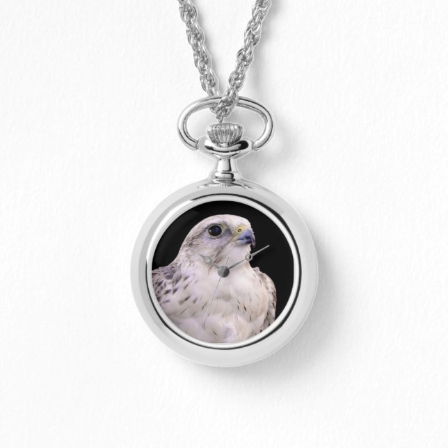 Vignetted Porträtt of an Inquisitive Saker Falcon Armbandsur (Framsida)