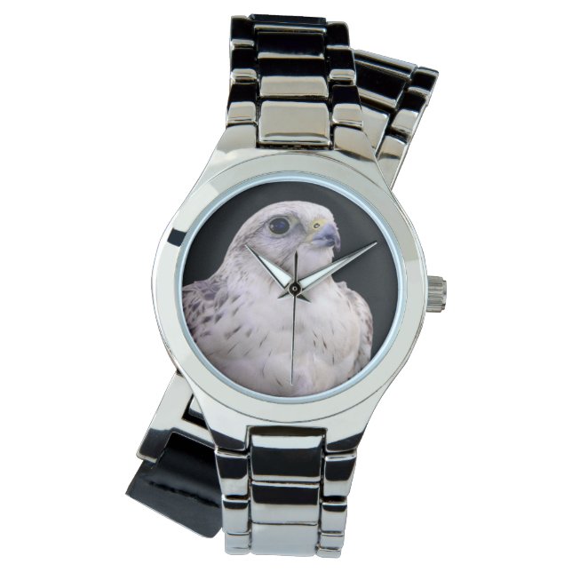 Vignetted Porträtt of an Inquisitive Saker Falcon Armbandsur (Framsida)