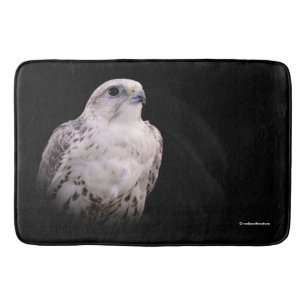Vignetted Porträtt of an Inquisitive Saker Falcon Badrumsmatta