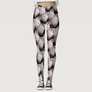 Vignetted Porträtt of an Inquisitive Saker Falcon Leggings