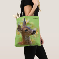 Vignetted Porträtt of Smiling Blacktail Hjort Fawn