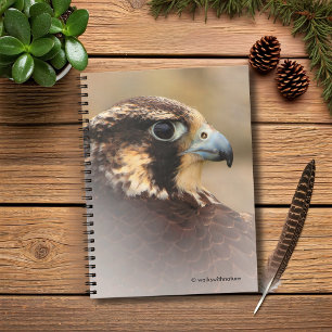 Vignetted Profile of a Peregrine Falcon Anteckningsbok
