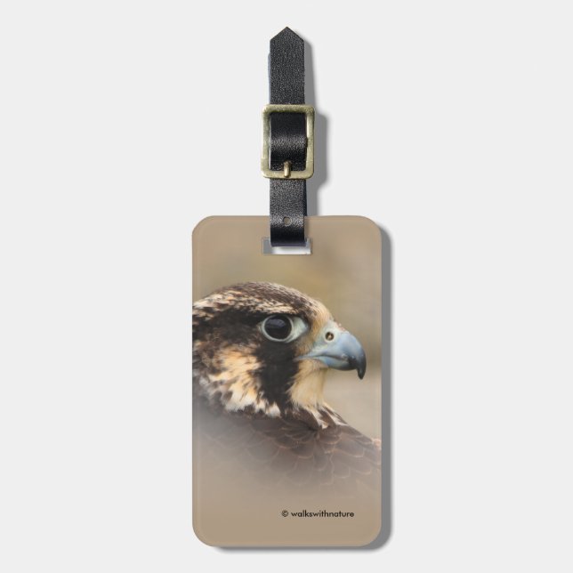 Vignetted Profile of a Peregrine Falcon Bagagebricka (Vertikal Framsida)