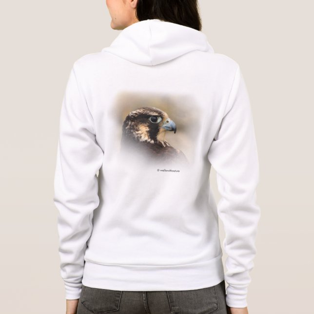 Vignetted Profile of a Peregrine Falcon T Shirt (Baksida)