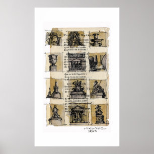 Vignettes in the Garden of Versailles, Frankrike Poster