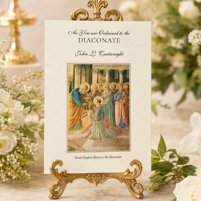Vigning till diakonat Diakon Religiös Katolsk Kort (Skapare uppladdad)