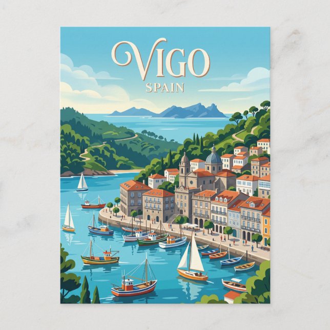 Vigo, Spanien Vykort (Framsida)