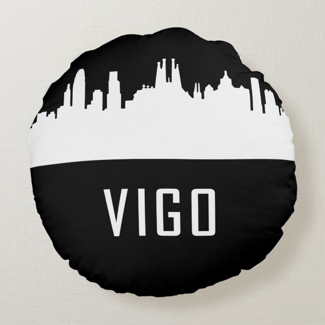 Vigo | städer i Spanien Rund Kudde (Baksidan)