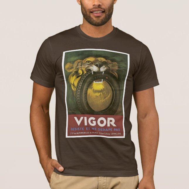 Vigor Automobile Däck Reklam Tee Shirt (Framsida)