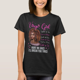 Vigro Girl Black Queen Zodiac Birthday Afro Natura T Shirt