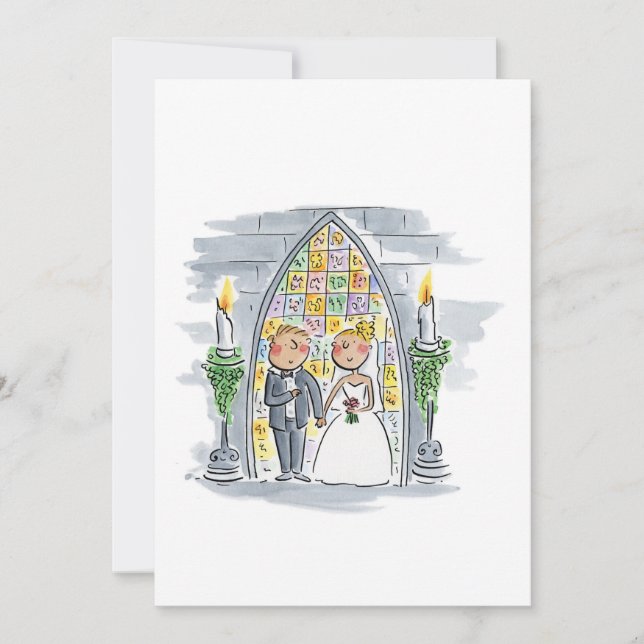 Vigsel i kyrkan inbjudningar (Framsida)
