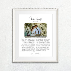 Vigsel löften med foto årsdag present poster