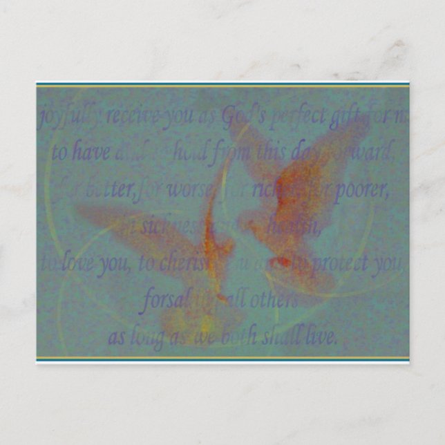 Vigsel löften vykort (Framsida)