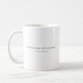 Vigselförrättare Anpassat Datum i Modern Minimalis Kaffemugg