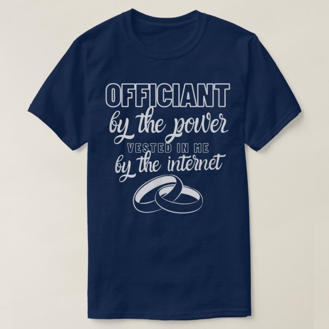 Vigselförrättare Bröllopsparty Internet Ordinerad T Shirt (Design framsida)