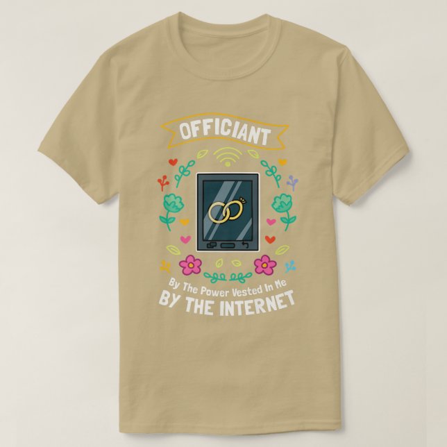 Vigselförrättare Genom Den Makt Som Internet Tilld T Shirt (Design framsida)