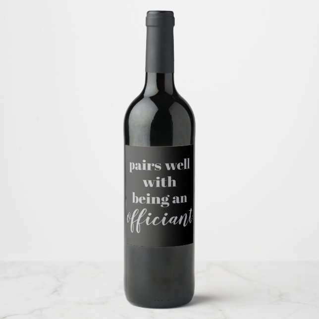 Vigselförrättares Förslagspresent Vigs Du Oss Past Vinflaska Etikett (Framsida)