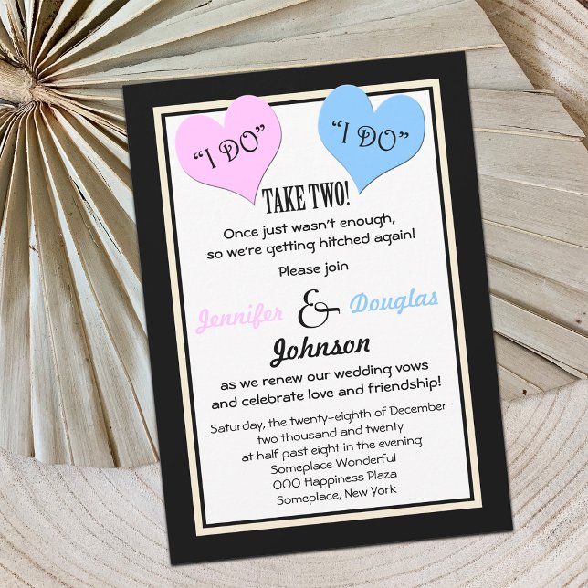 Vigselföryngelse Jag gör Jag gör Take Two Inbjudningar (Skapare uppladdad)