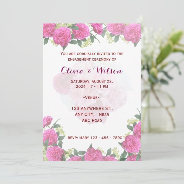 Vigselinbjudan Inbjudningar (Stående Fram)