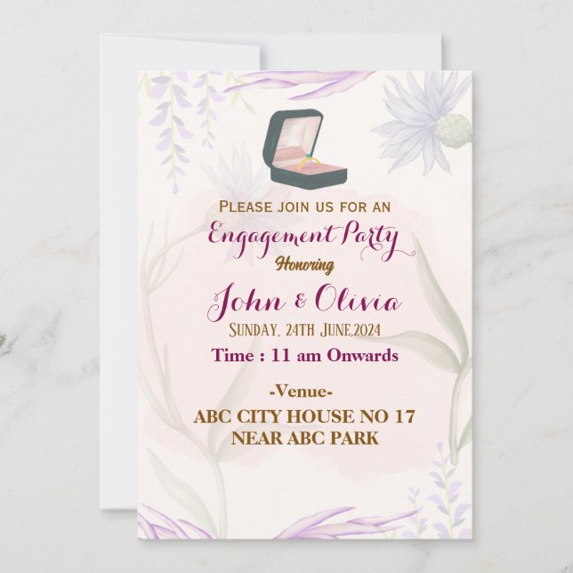 Vigselinvitationer  inbjudningar (Framsida)