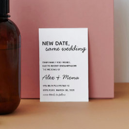 Vigselkort för ändring av datum vykort