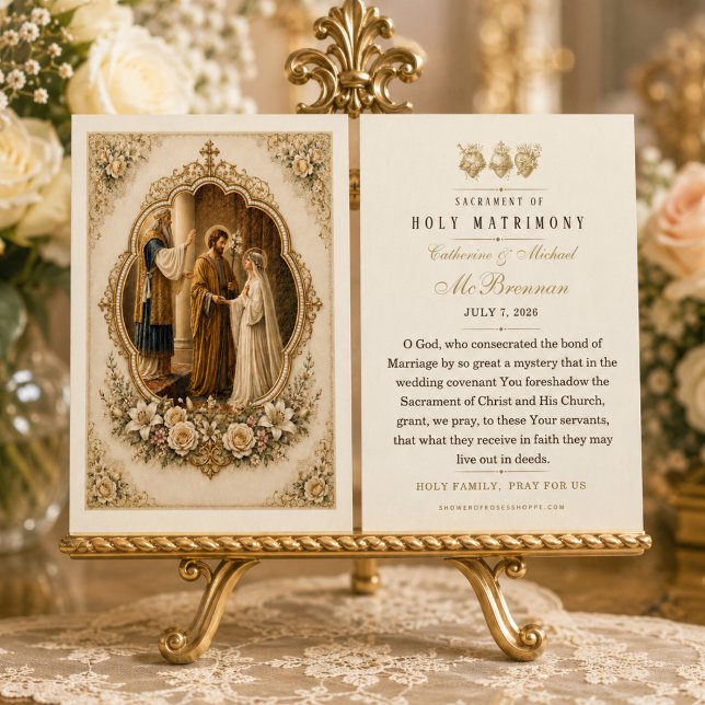 Vigselkort för St. Josef och Marias trolovning  Visitkort (Skapare uppladdad)