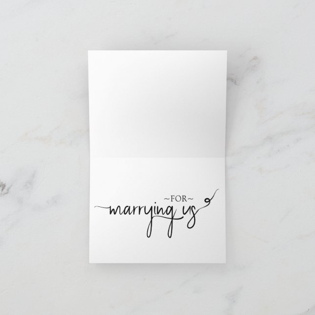 Vigselledare Tack för att du vigde oss Kort (Inuti)