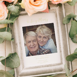 Vigseln Minnes Reserverad plats Nära och kära Pare Poster