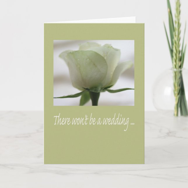 Vigseln ställs in - underrättelse meddelande (Framsida)