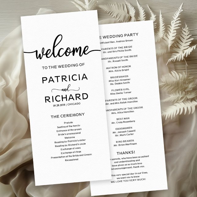 Vigselprogram Program (Skapare uppladdad)