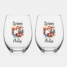 Vigselringar Blommig Design Signatur