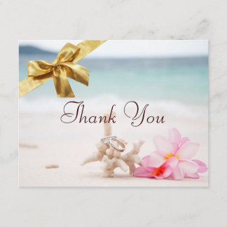 Vigselringar på strandtack Card2 Tack Kort