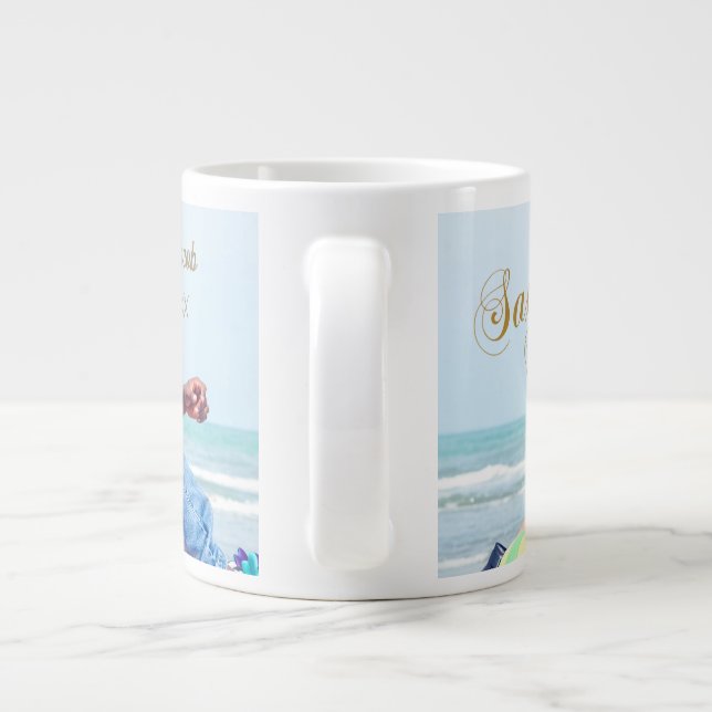 Vigselssouvenir Kaffemugg med Foto Jumbo Mugg (Baksidan)