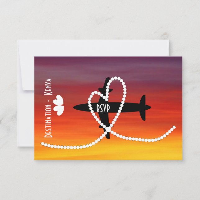 Vigslar utomlands Kenya RSVP Inbjudningar (Framsida)