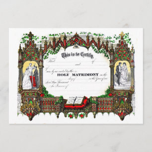 vigsurkunde från 1877 inbjudningar