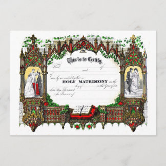 vigsurkunde från 1877 inbjudningar