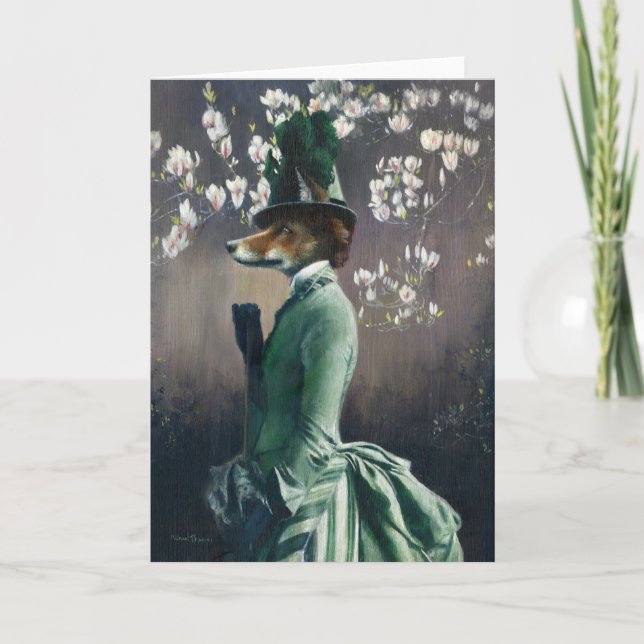 Viictorian Vixen Hälsning Card Tack Kort (Framsida)