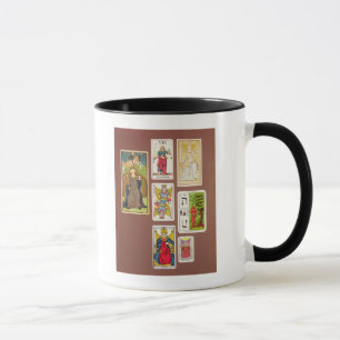 VIII rättvisa, sju tarotkort Mugg