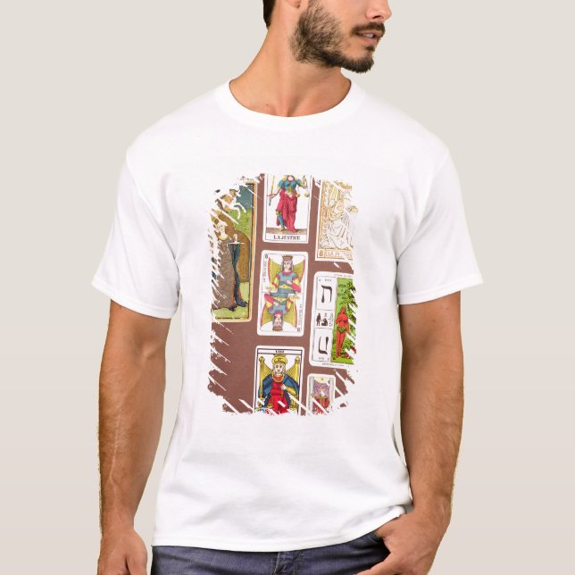 VIII rättvisa, sju tarotkort Tee (Framsida)