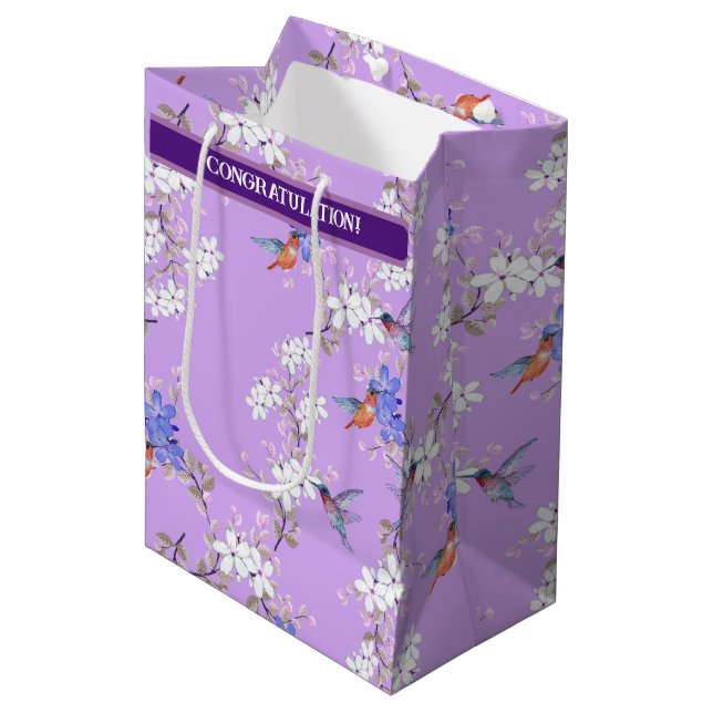 viintage birds purple botanical wallpaper (Framsidan Vinklad)