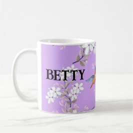 viintage birds purple botanical wallpaper kaffemugg