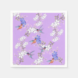 viintage birds purple botanical wallpaper pappersservett
