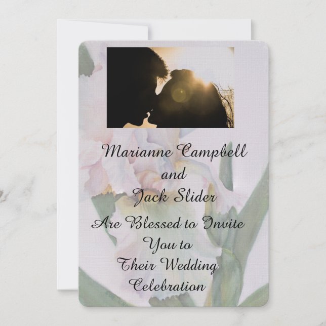 VIITE IRIS ANPASSADE WEDING INVITATION INBJUDNINGAR (Framsida)