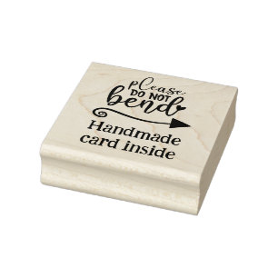 Vik inte Handgjord Kort Inuti Gummistempel Stämpel