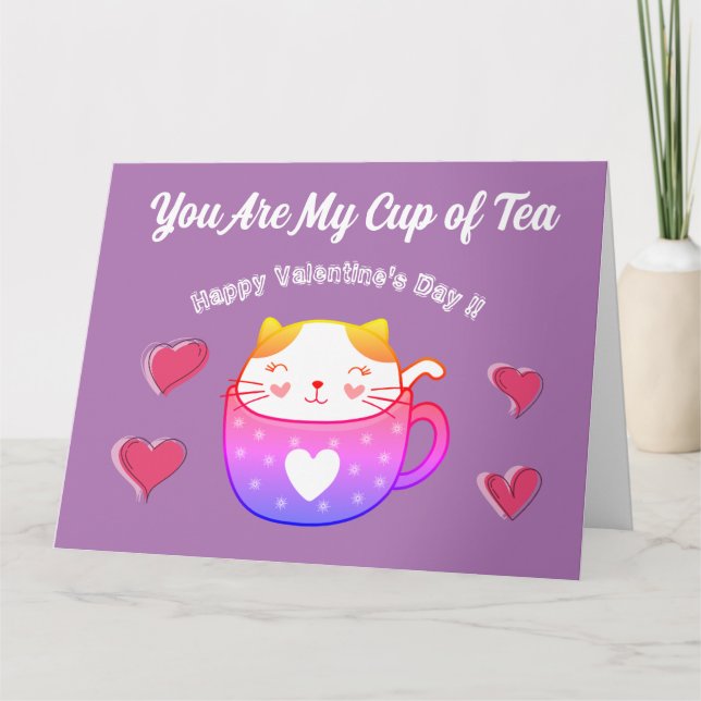 Vik kort - du är min kopp te (Framsida)