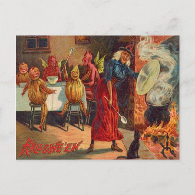 Vik Matande Djävulen och kräk Vykort (Framsida)