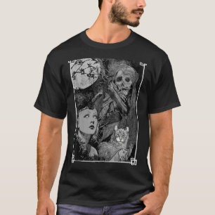 Vik med en katt och mörken Occult T Shirt