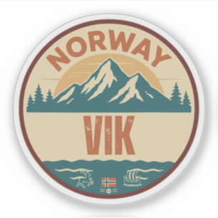 Vik, Norge Norge Klistermärken